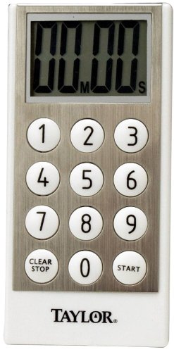 Timer with number buttons and screen
