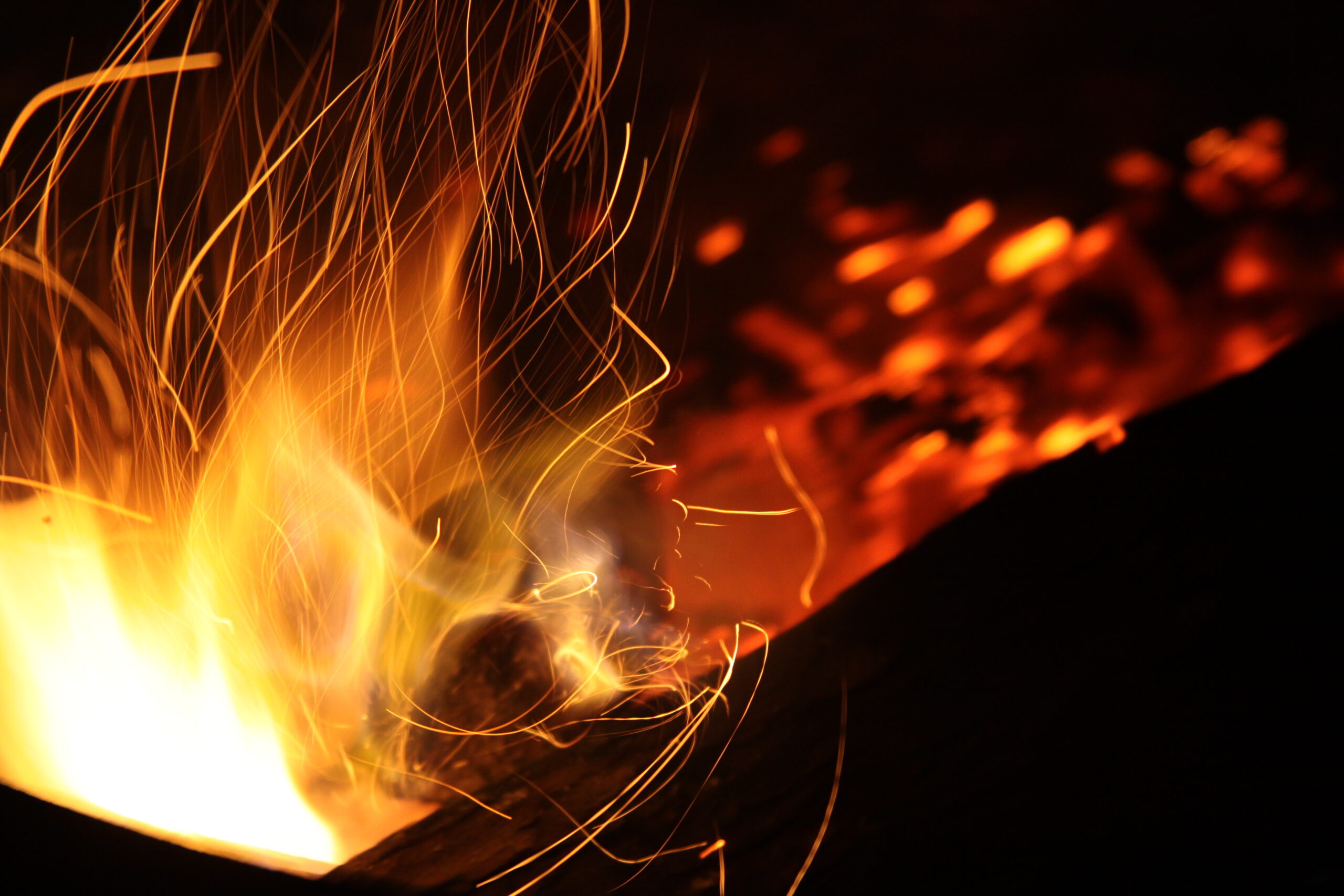 Fire with an abstract background
