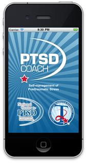 the front page of the PTSD Coach App