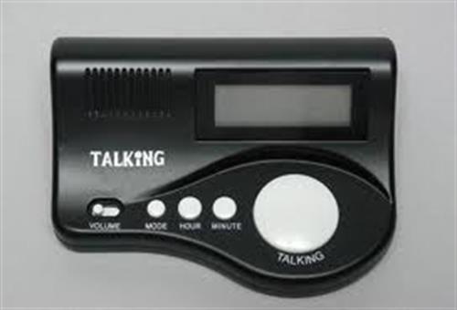 Black Curved Talking Alarm Clock - portable