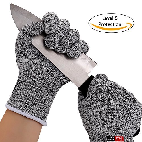 Black-White Cut Resistant Gloves