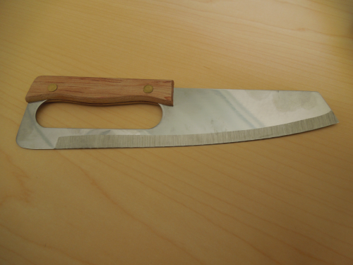 Brown Wrap around handle chopping knife