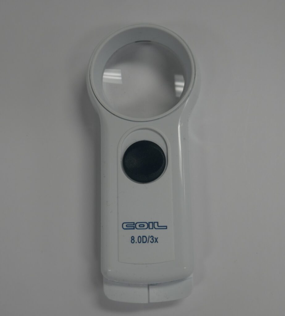 White-Blue Illuminated Pocket Magnifier with LED