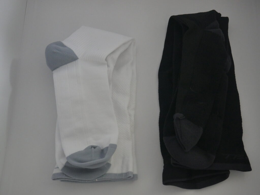 White-Black L/XL Compression Socks - 3 Pairs
