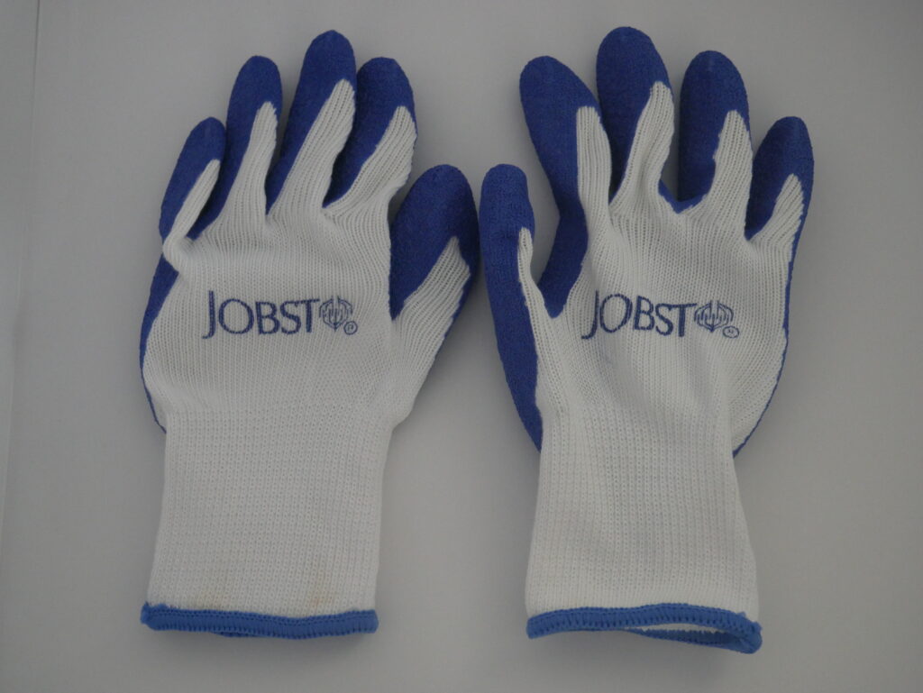 White-Blue Jobst Donning Gloves - Medium
