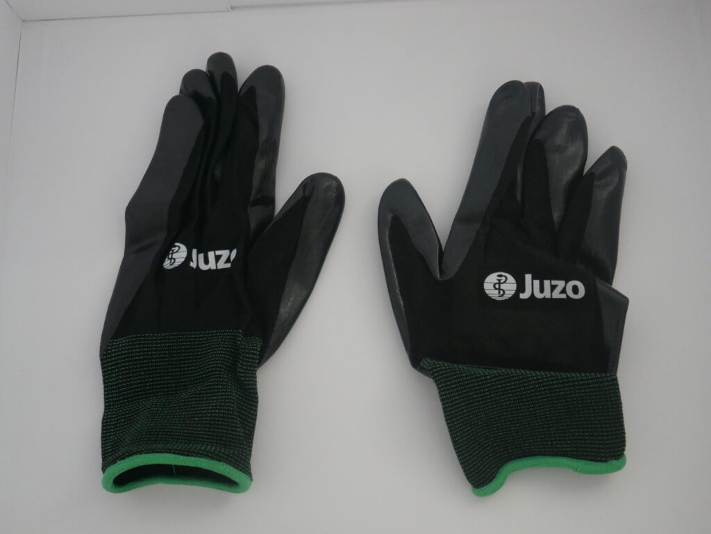 Black-Green Juzo Donning Gloves Large - Latex Free