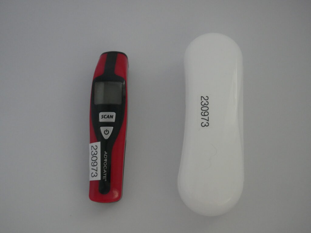 Red, Black, White Non-Contact Speaking Infrared Thermometer